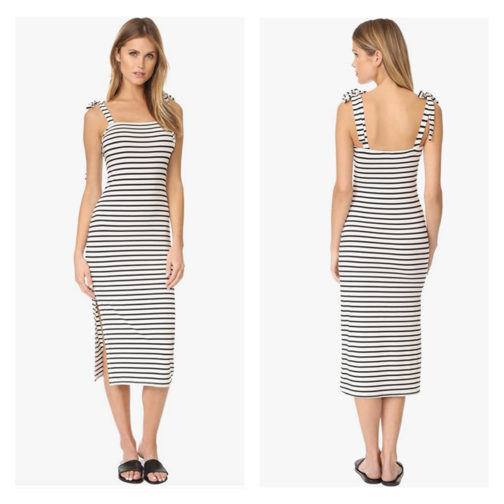 Rachel Pally Roselyn Dress White Stripe Black S Nwt Modal Revolve